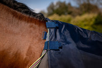 Amigo Pony Bravo 12 Plus 0g Turnout Lite Shadow/Navy & Rose