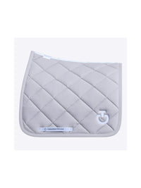 Diamond Quilted Jersey Dressage Saddle Pad CT Light Grey
