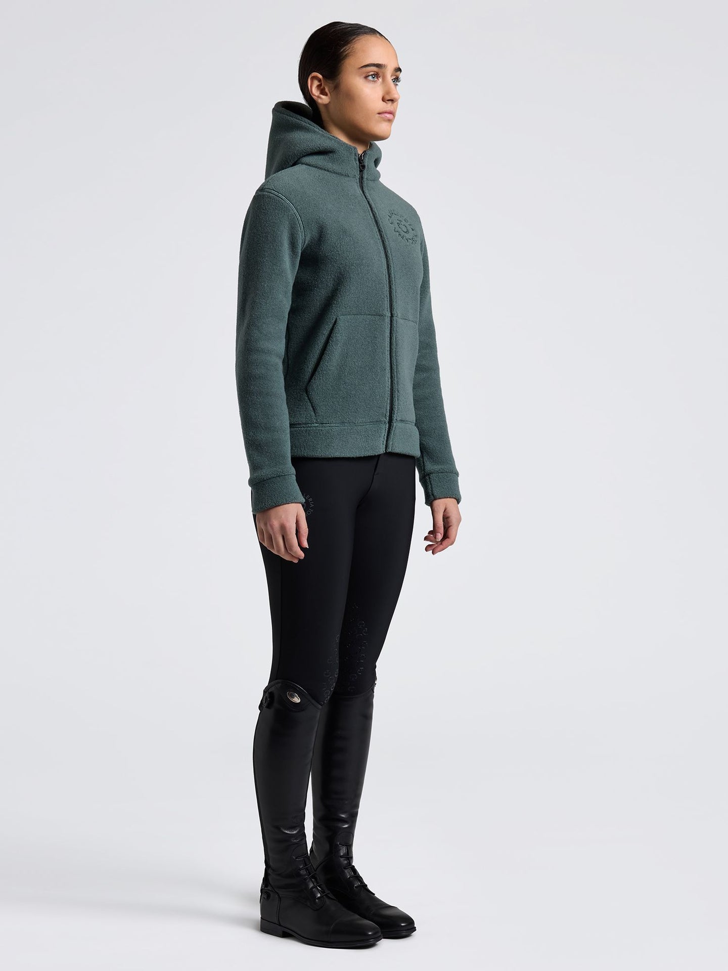 Fleece Orbit Embrodidery Unisex Young Rider CT Jungle Green