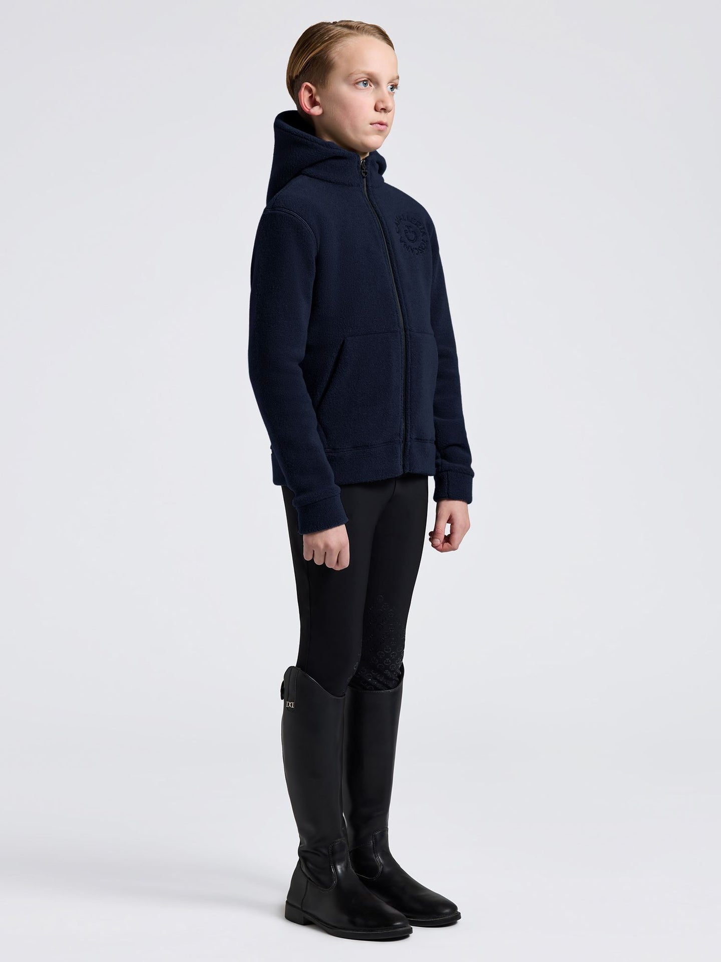 Fleece Orbit Embrodidery Unisex Young Rider CT Navy