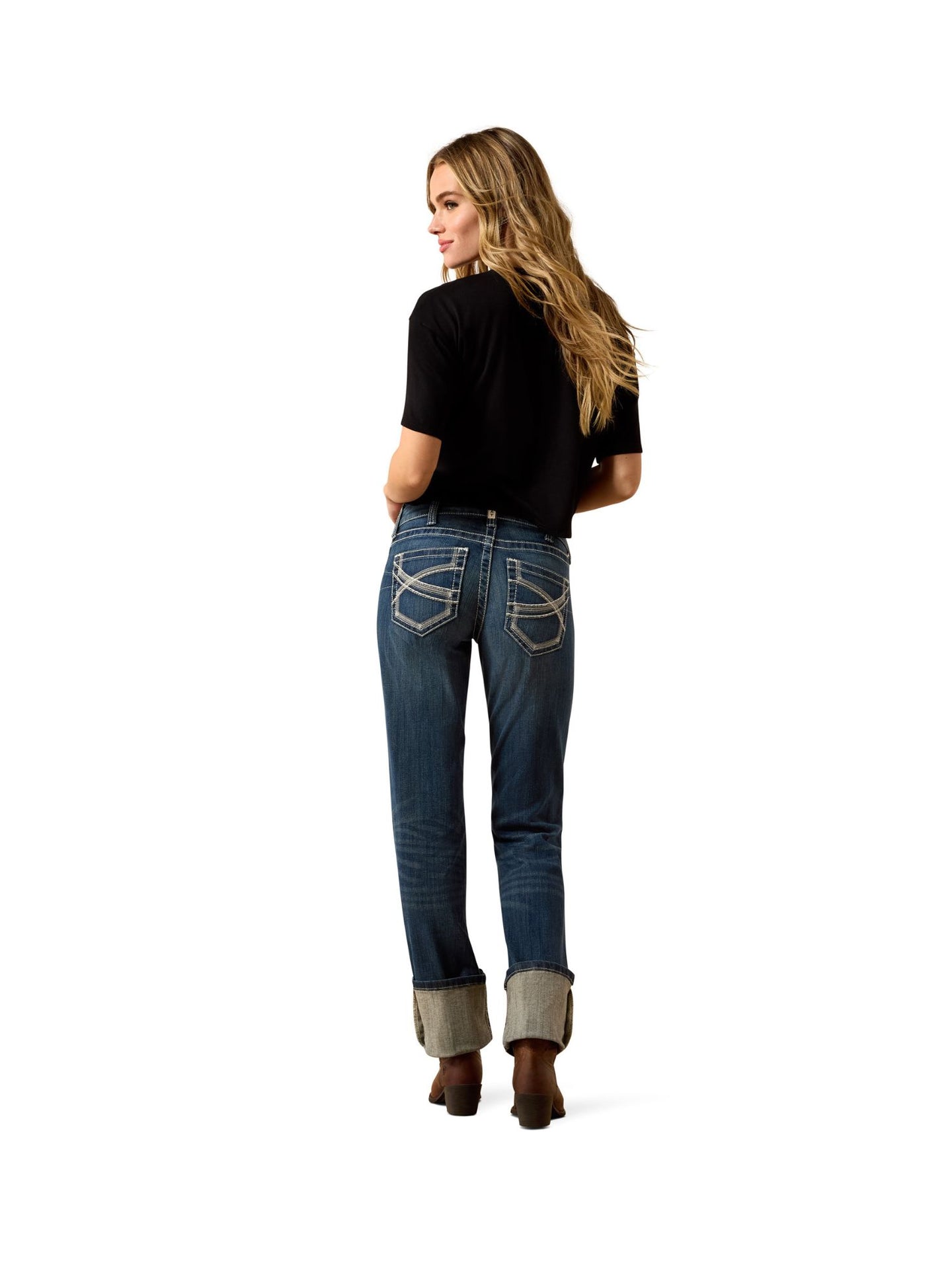 Jeans Real Mid Rise Stretch Ivy Stackable Straight Leg