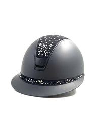 Ridhjälm Miss Shield 2.0 Shadowmatt Pearl Drops Svart
