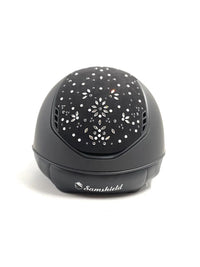 Ridhjälm Miss Shield 2.0 Shadowmatt Pearl Drops Svart