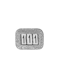 Glitter Nummerlapp Silver
