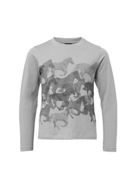 Running Horse Top Junior Grey Melange