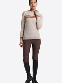 Wool Blend Crew Neck Sweater Sandshell