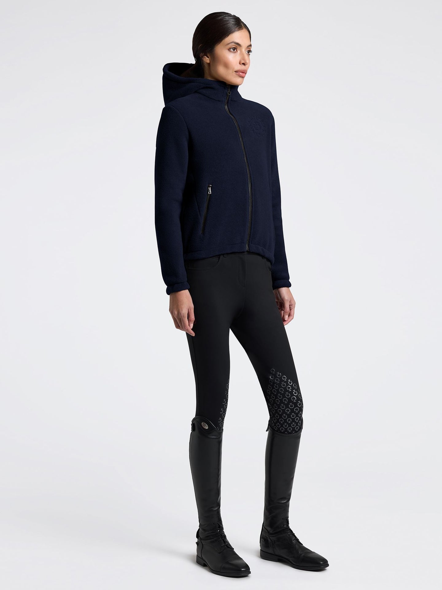 Fleece Zip Hoodie Navy