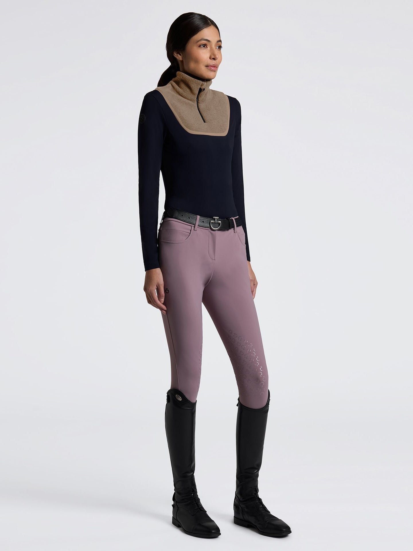 Warm Jersey With Fleece Insert Svart/Walnut