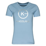 Klhelena Ladies V-Neck Shirt Blue Faded Denim