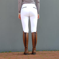 Hedvig Jr Knee Grip Breeches White