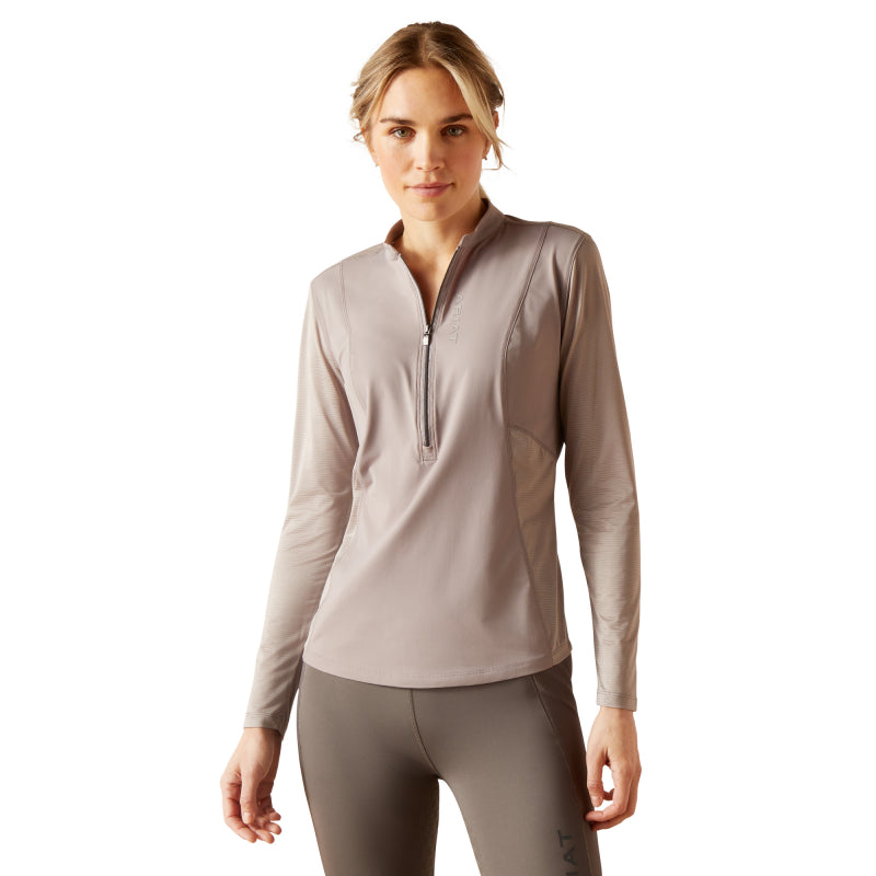 Breathe 1/4 Zip Womens Baselayer Zinc