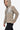 Nylon Quilted Hooded Puffer Jacket Beige