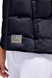 Lightweght Padded Nylon Quilted Vest Navy