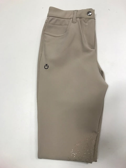 Girls Color Grip Breeches Beige