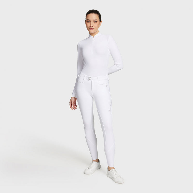 Diane Full Grip Woman Breeches White