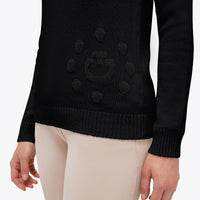 Womens Ct Holiday Half Zip Cashmere Blend Black