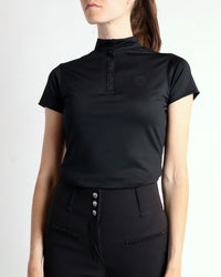 Briella Short Sleeves Polo Black