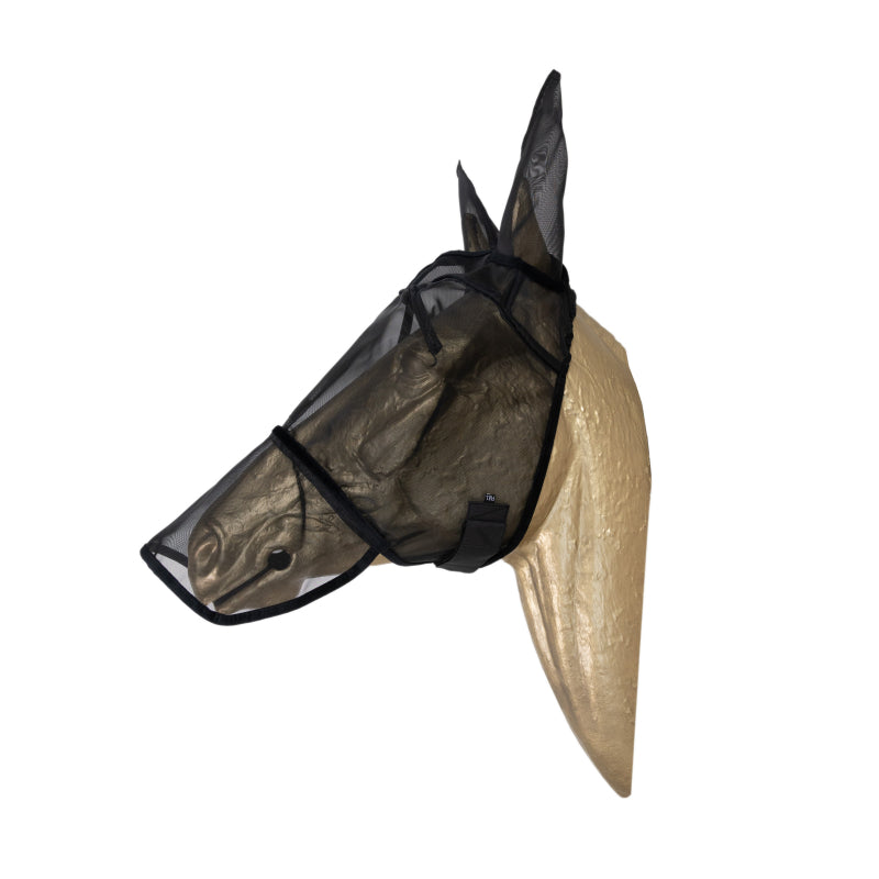 Fly Mask Classic With Ears And Nose Black