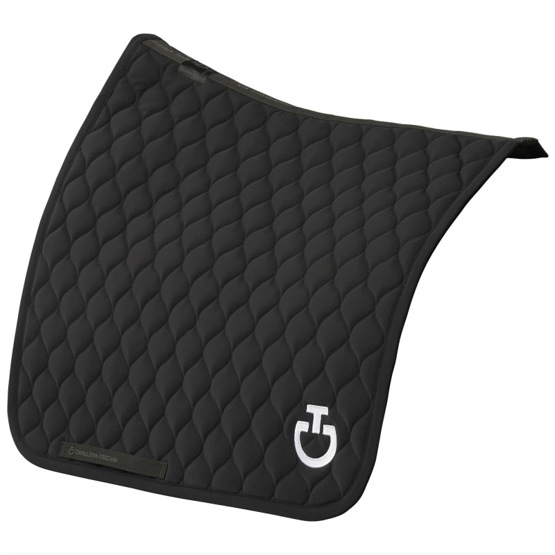 Circular Quilted Dressage Saddle Pad Ct Svart