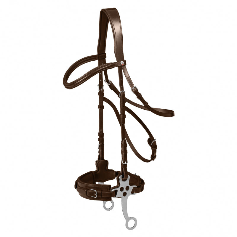 Hackamore Bridle X-Line Brown