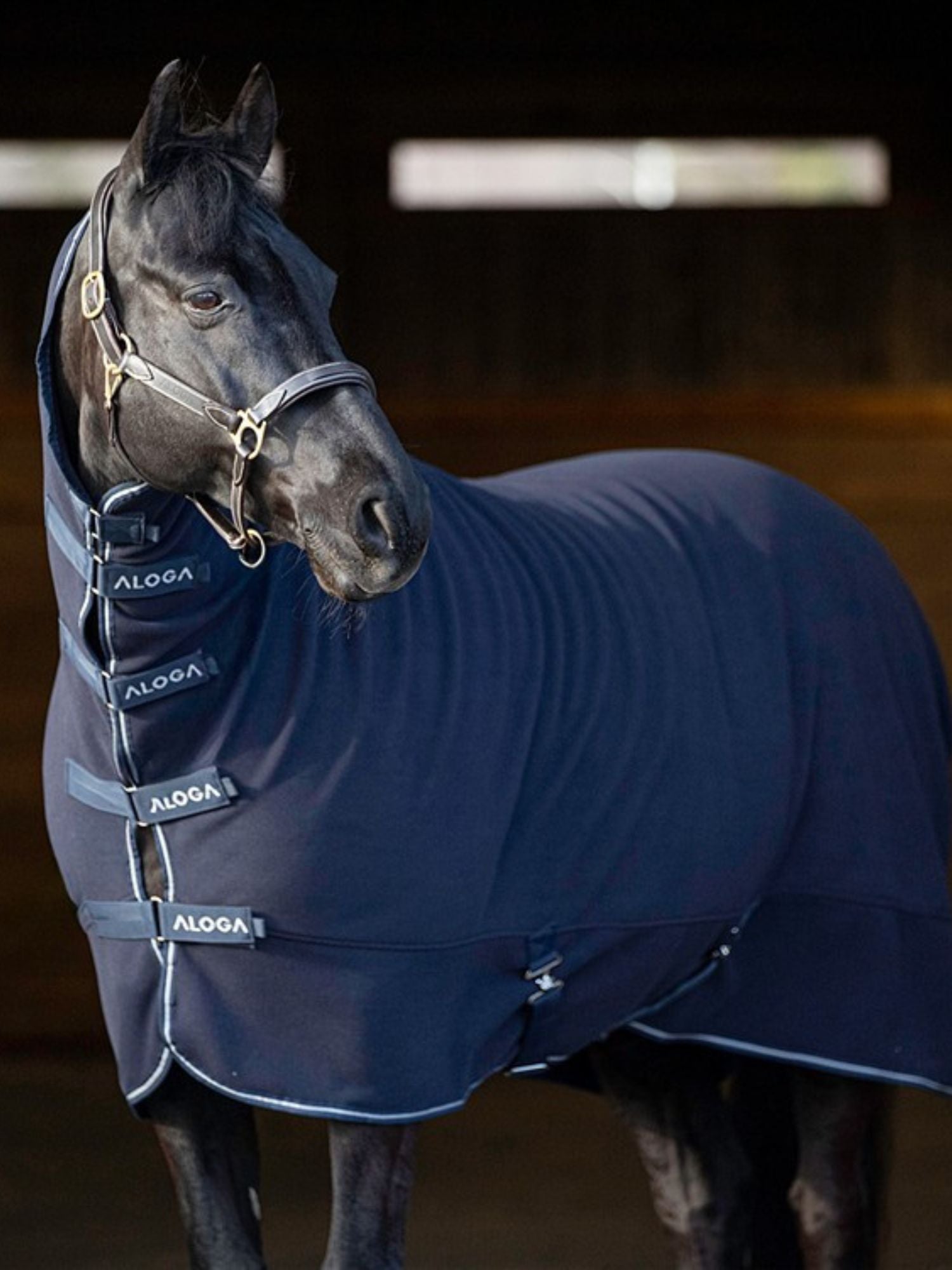 Fleecetäcke Med Hals Navy/Silver