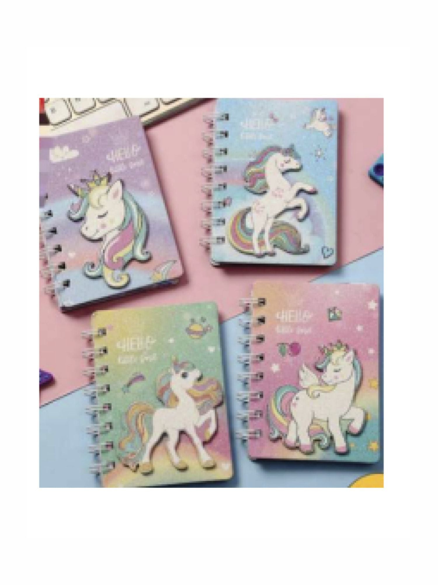 Anteckningsbok 4 st Mix