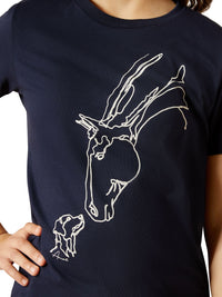 Hay Girl Youth T-Shirt Navy