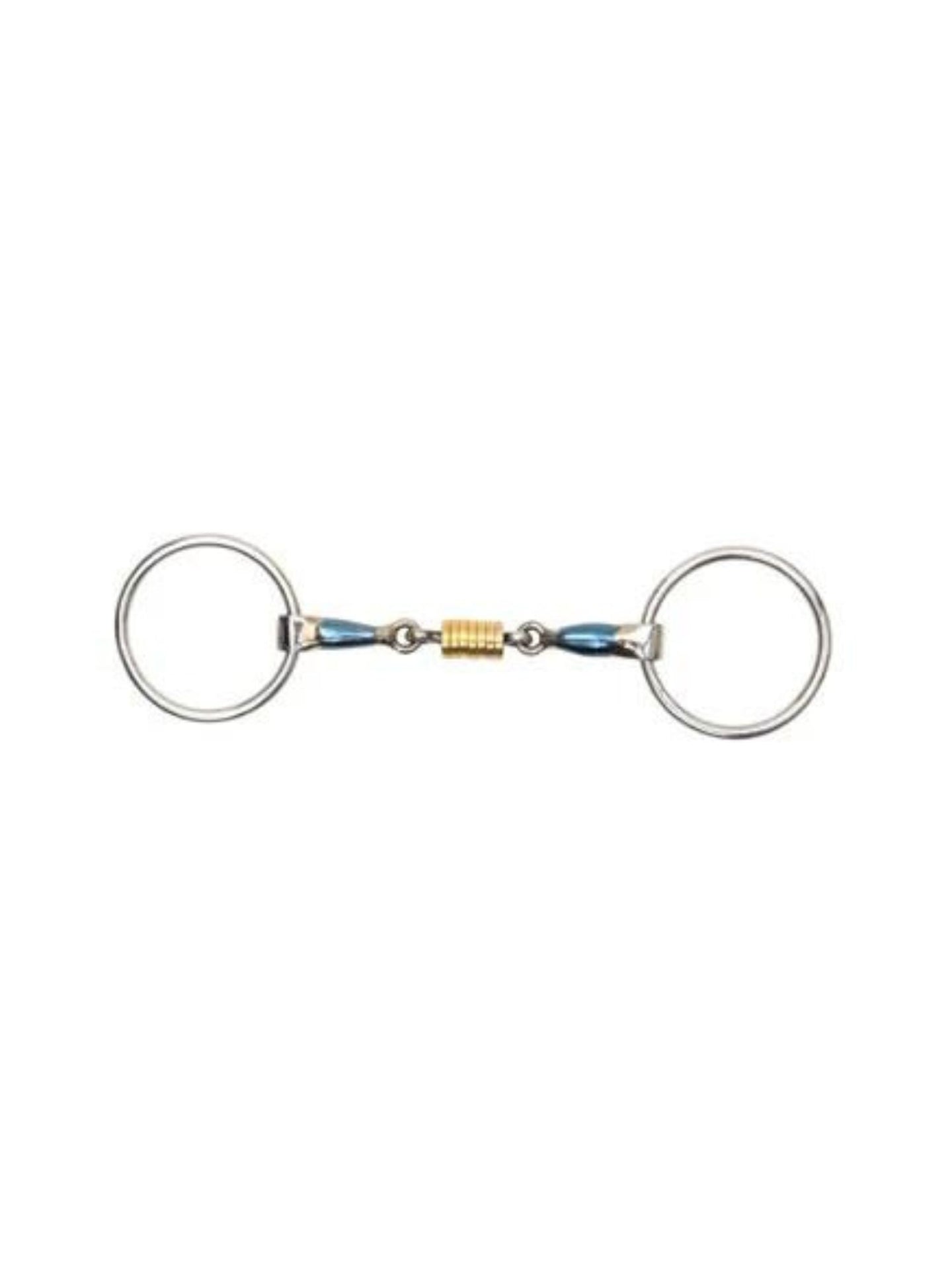 Blue Alloy Loose Ring With Roller Link