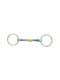 Blue Alloy Loose Ring With Roller Link