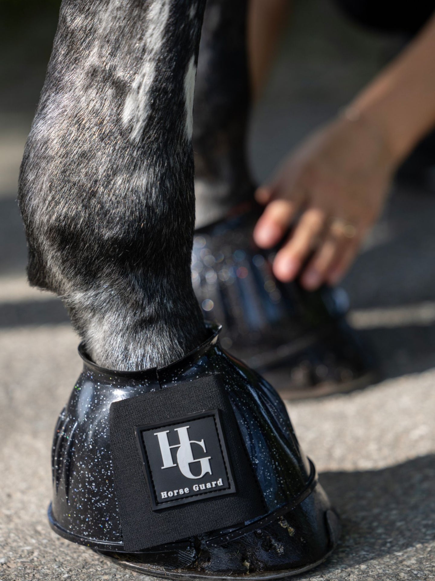 Gummiboots Texas Glitter Svart