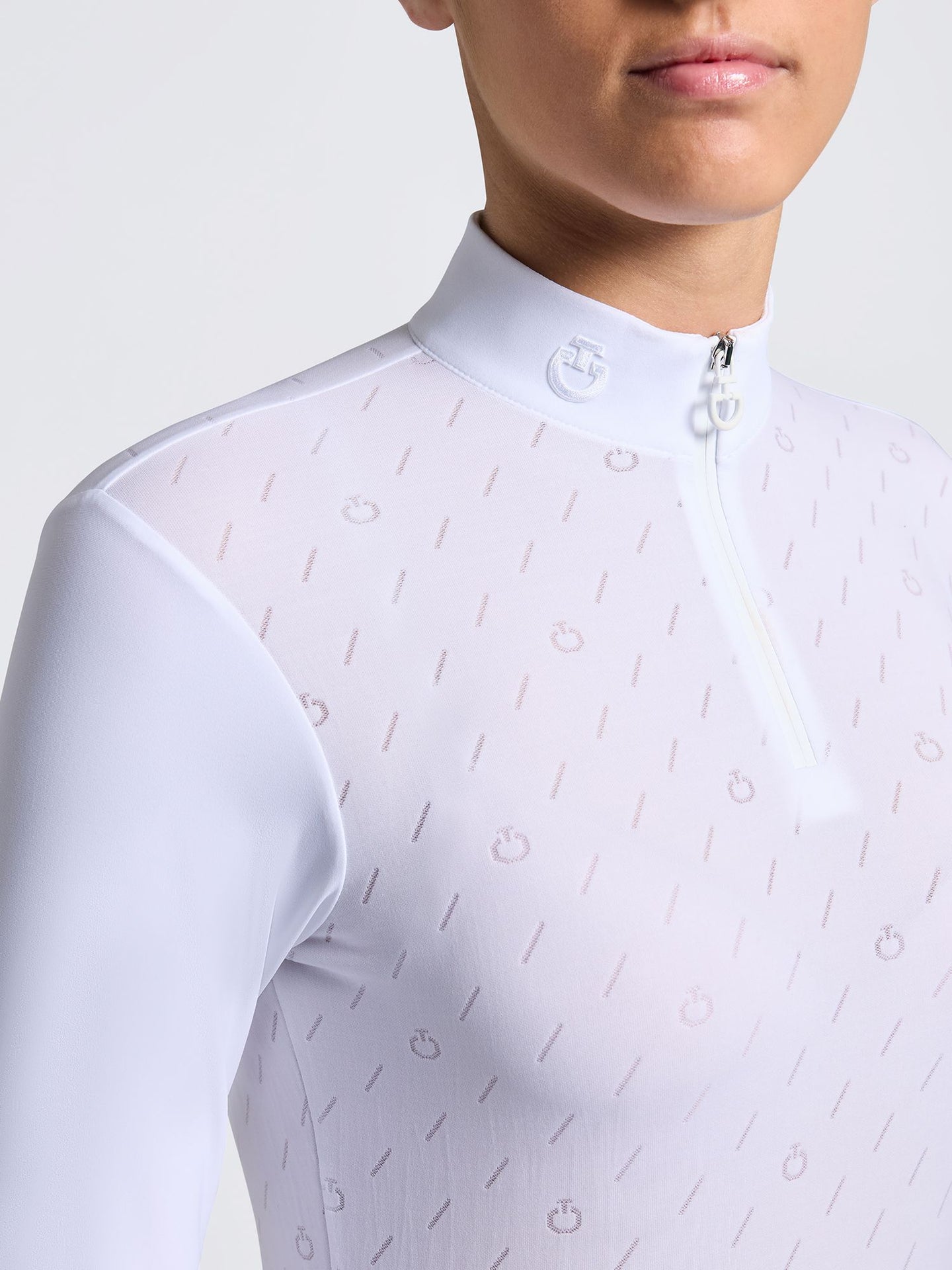Tävlingstop Junior Jaquard Jersey Vit