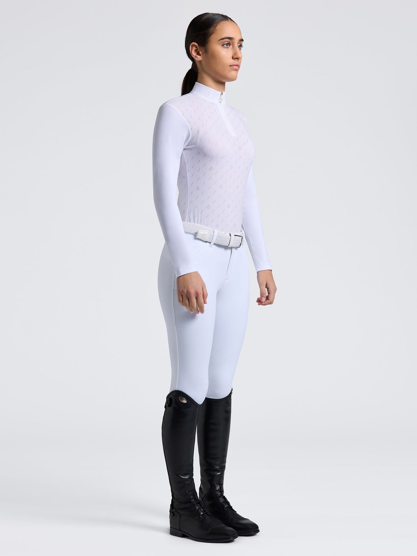 Tävlingstop Junior Jaquard Jersey Vit