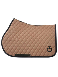 Circular Quilted Jumping Saddle Pad Camel