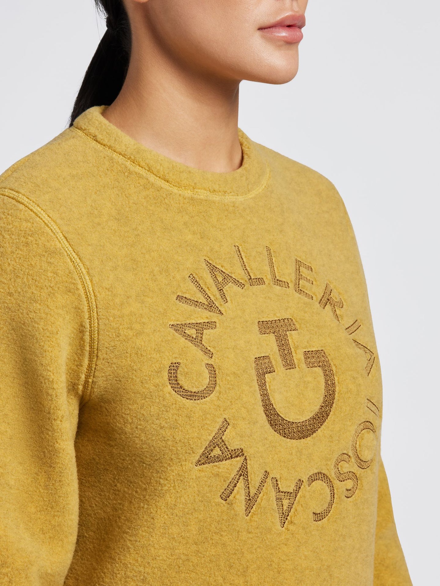 Fleece Crew Neck Pullover Golden Ochre