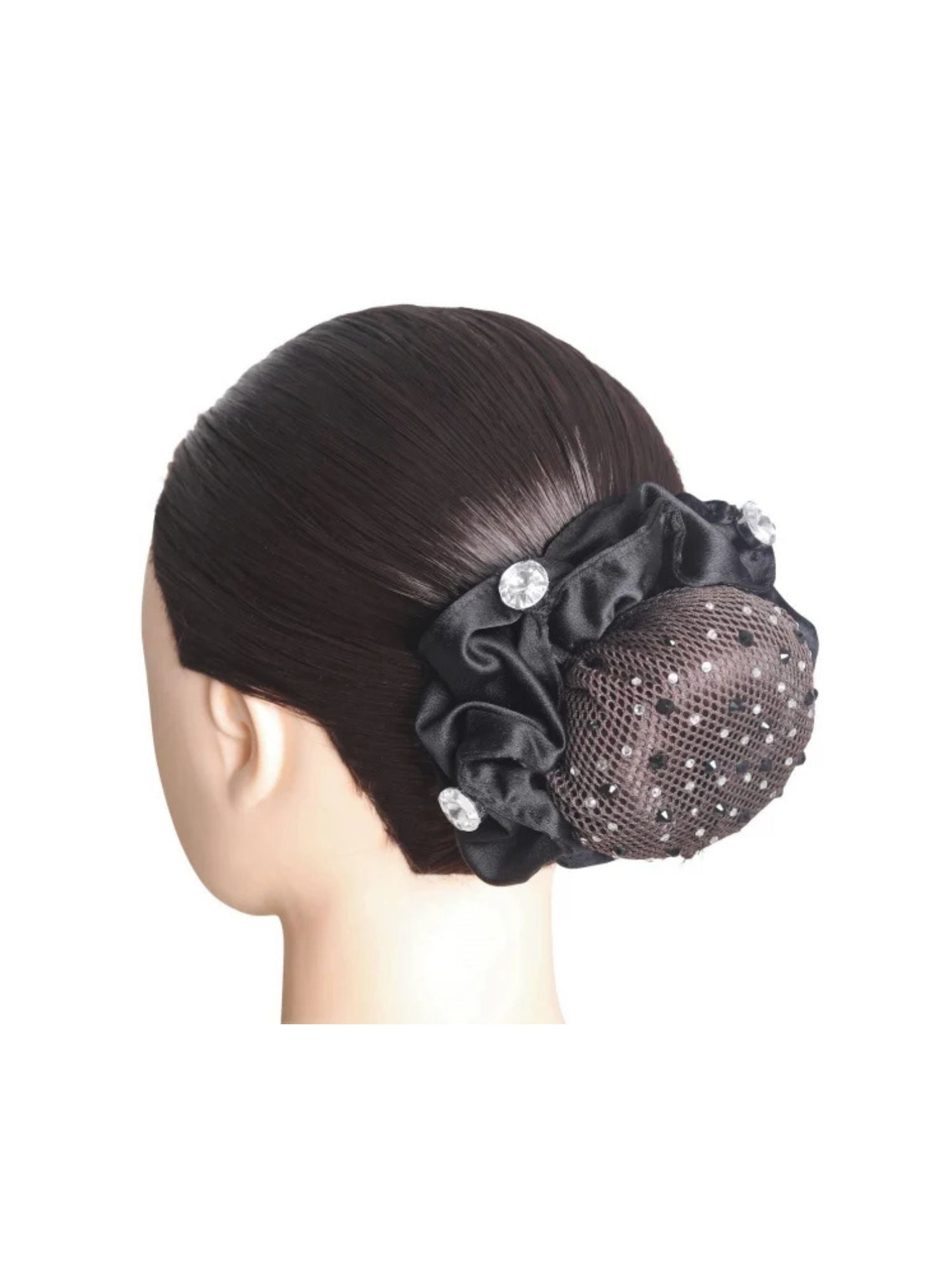 Clarissa Hairnet Black Diamond/Crystal Brown