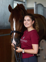 Classic Ladies Logo T-Shirt New KL Burgundy