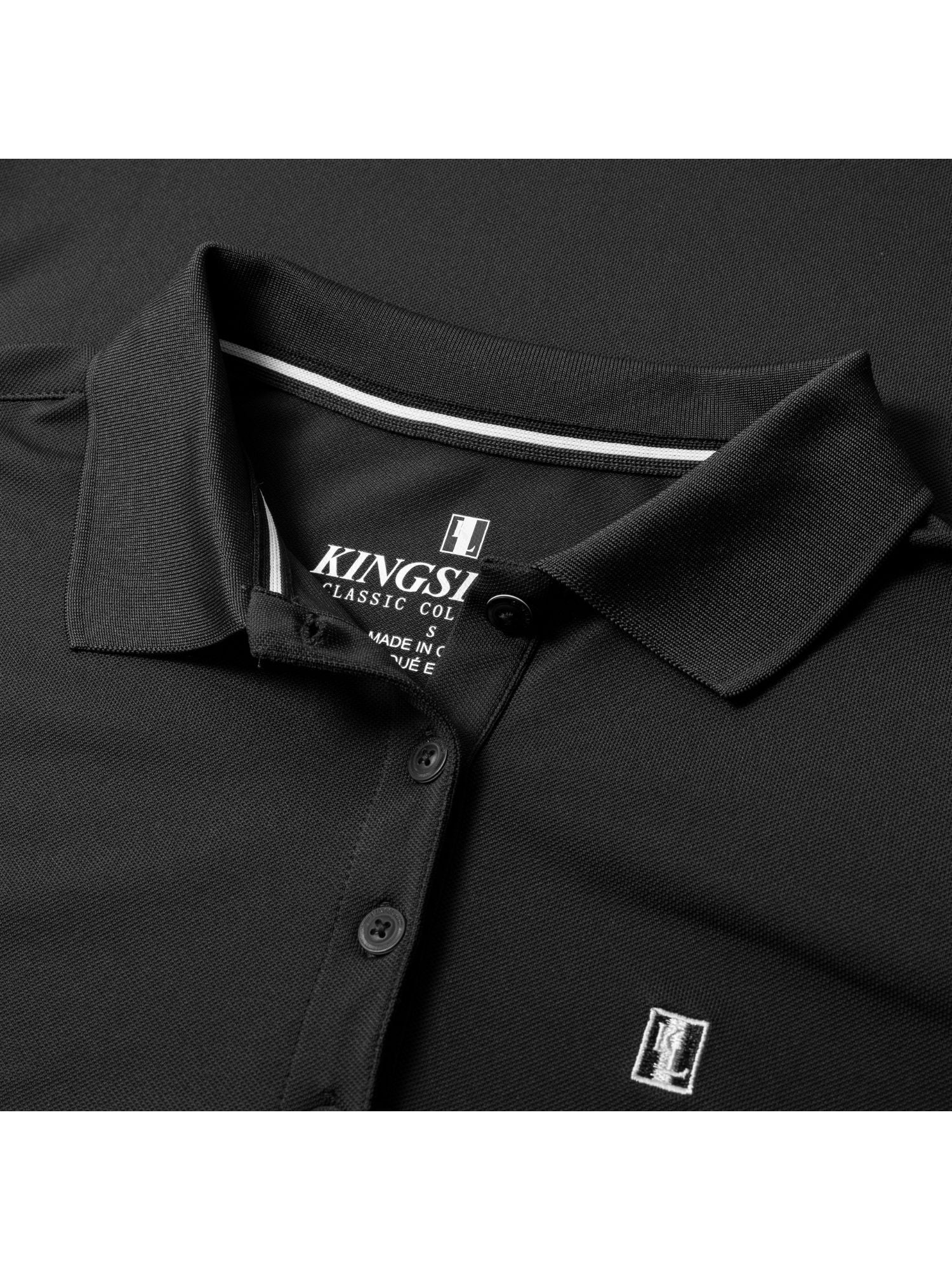 Classic Ladies Pique Shirt Svart