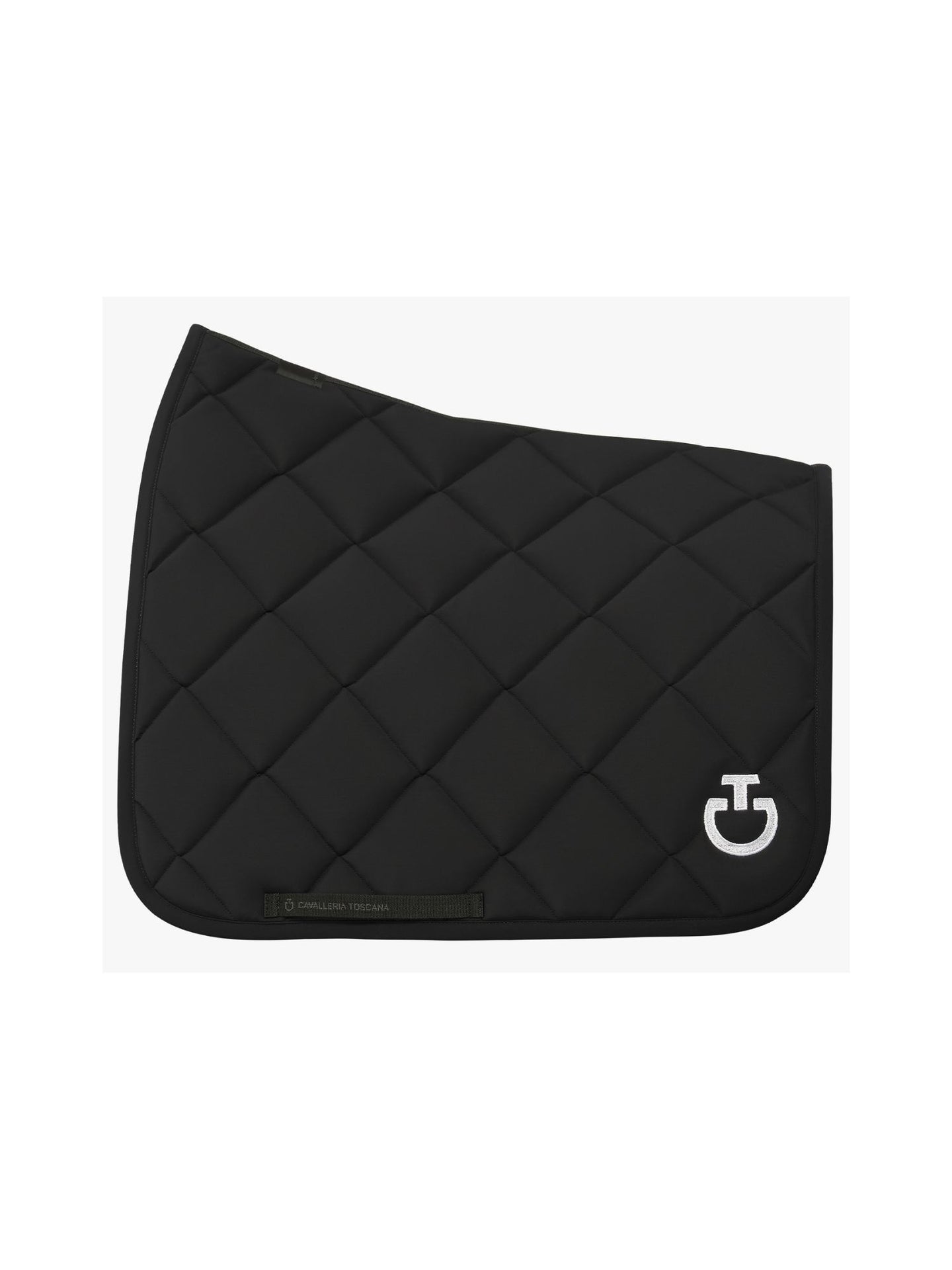 Diamond Quilted Jersey Dressage Saddle Pad CT Svart