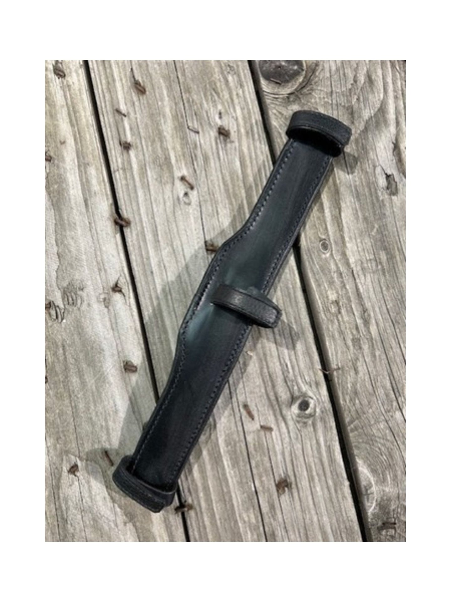 Nackpad Läder Svart