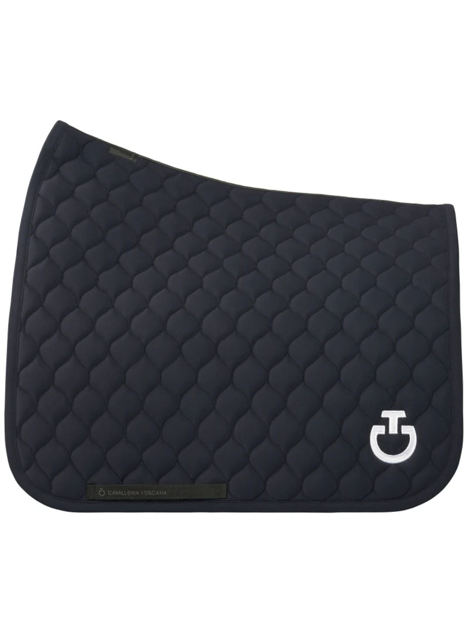 Circular Quilted Jersey Dressage Saddle Pad Ct Navy