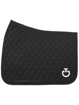 Circular Quilted Dressage Saddle Pad Ct Svart