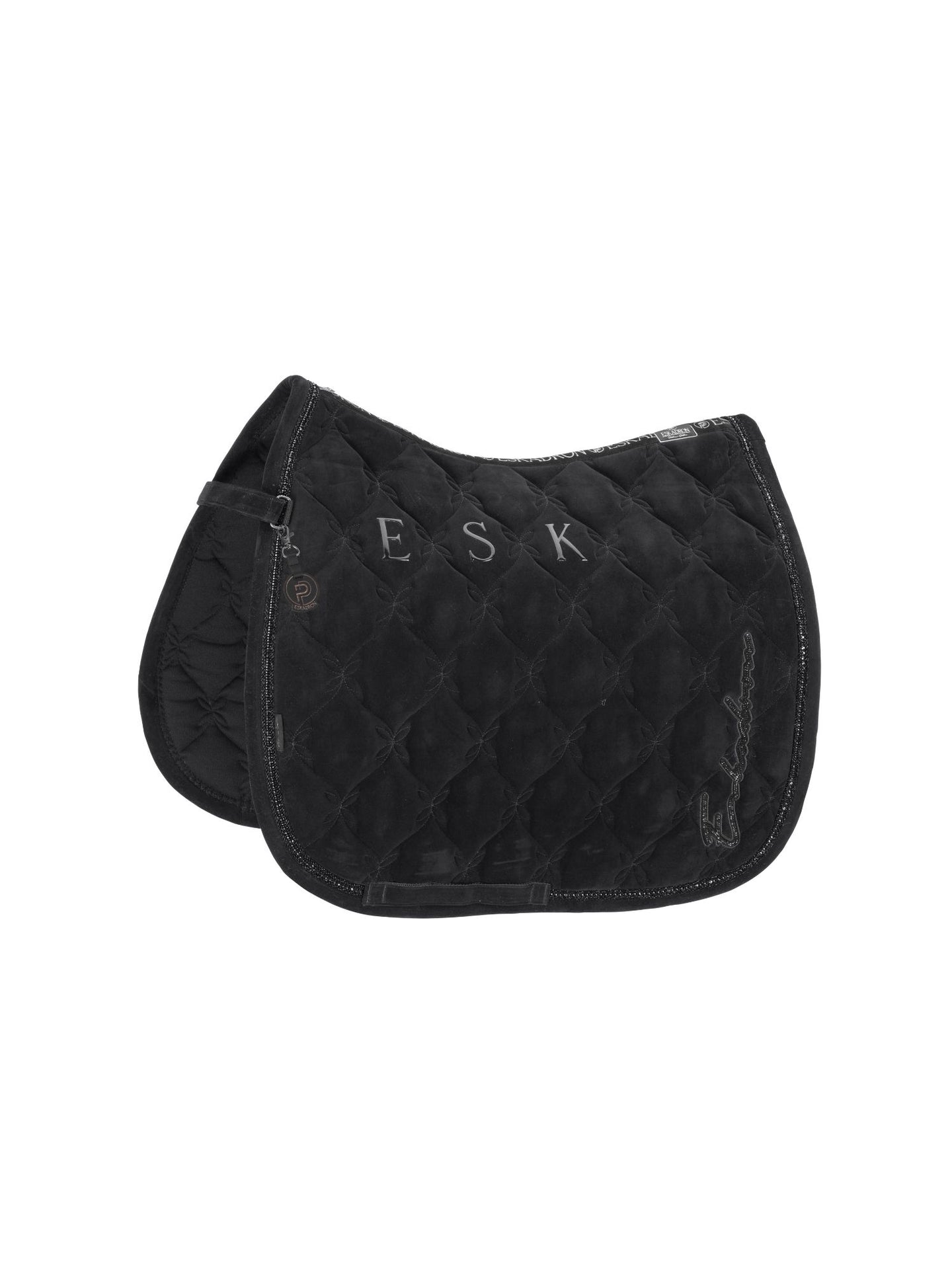 Dressyrschabrak Velours Crystal Platinum Svart