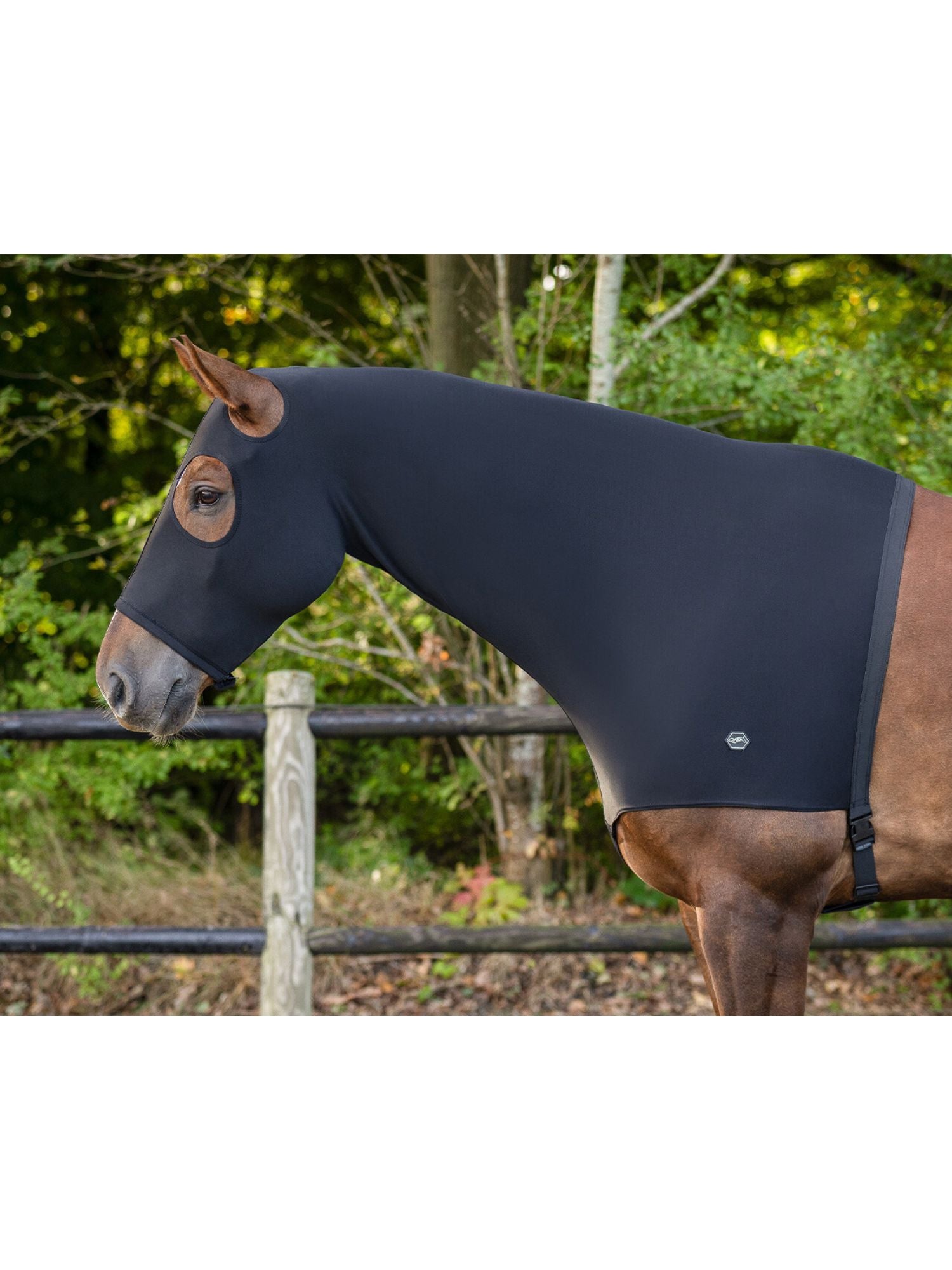 Elastic Neckprotector With Zipper Svart