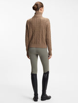 Ella Stickad Tröja Zip Troyer Walnut