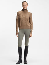 Ella Stickad Tröja Zip Troyer Walnut