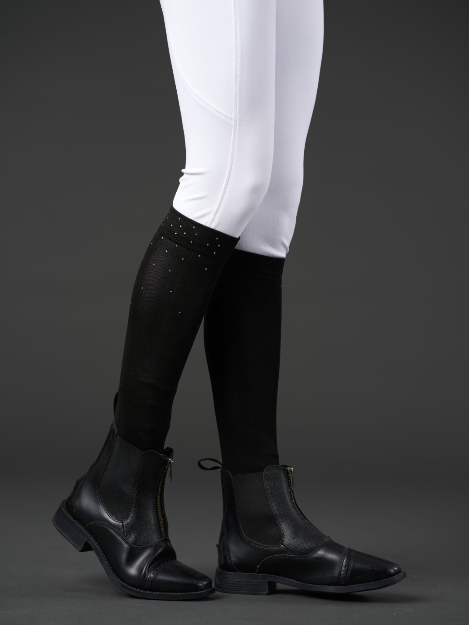 Ridstrumpor Rhinestone Svart