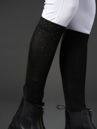 Ridstrumpor Rhinestone Svart