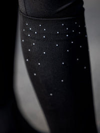 Ridstrumpor Rhinestone Svart