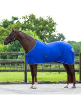 Fleecetäcke Med Silverfläta Cobalt Blå/Silver