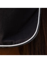 Fleecetäcke Med Silverfläta Svart/Silver